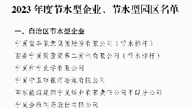 公司順利通過自治區(qū)節(jié)水型企業(yè)復評